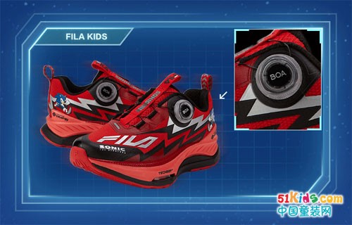 FILA KIDS x Sonic联名首款2A动态缓震科技超跑鞋